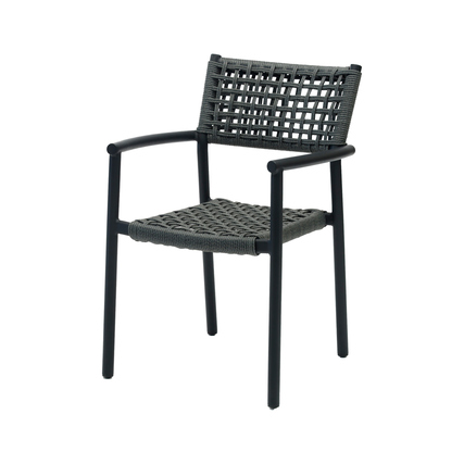 FEROS Gartenstuhl Ember 55 x 84 x 58 cm (B x H x T) schwarz 4 St./Pack.