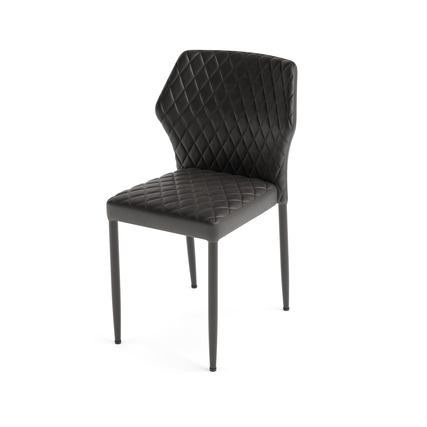 FEROS Stuhl Louis Innenbereich 49 x 80 x 56 cm (B x H x T) Kunstleder schwarz 4 St./Pack.