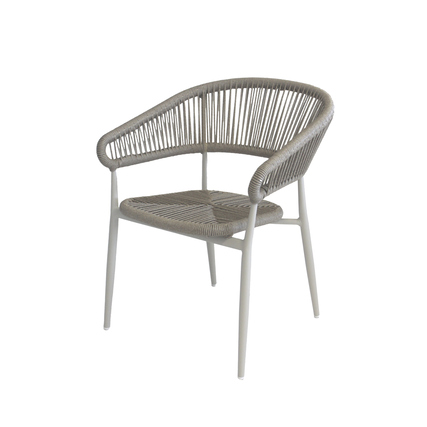 FEROS Stuhl Flint Innenbereich, Außenbereich 62 x 76 x 64 cm (B x H x T) inkl. Sitzkissen Polyethylen-Geflecht sand 2 St./Pack.