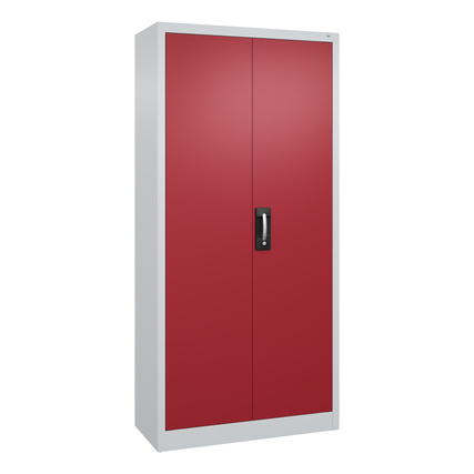 C+P Werkzeugschrank Acurado 89 930 x 1.950 x 400 mm (B x H x T) Stahl, lackiert Farbe der Front: rubinrot Farbe des Korpus: lichtgrau