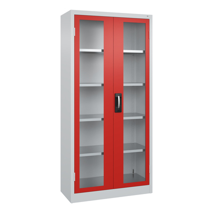 C+P Werkzeugschrank Acurado 89 930 x 1.950 x 400 mm (B x H x T) Farbe der Front: rubinrot Farbe des Korpus: lichtgrau