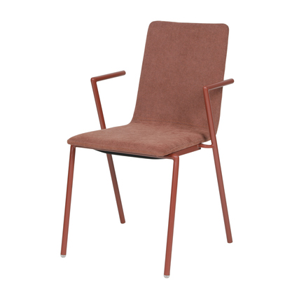 FEROS Konferenzstuhl Fortis max. Gewicht des Nutzers: 150kg 48,5cm ohne Armlehnen Material der Sitzfläche: 100 % Polyester/Sperrholz/Schaumstoff Farbe: braun-rot 2 St./Pack.