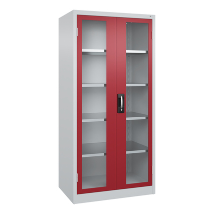 C+P Werkzeugschrank Acurado 89 930 x 1.950 x 600 mm (B x H x T) Farbe der Front: rubinrot Farbe des Korpus: lichtgrau