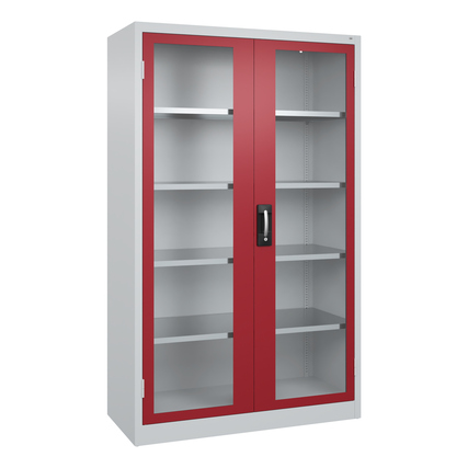 C+P Werkzeugschrank Acurado 89 1.200 x 1.950 x 500 mm (B x H x T) Farbe der Front: rubinrot Farbe des Korpus: lichtgrau