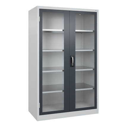 C+P Werkzeugschrank Acurado 89 1.200 x 1.950 x 600 mm (B x H x T) Farbe der Front: schwarzgrau Farbe des Korpus: lichtgrau