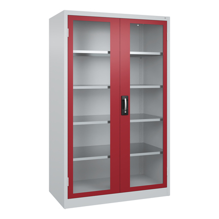 C+P Werkzeugschrank Acurado 89 1.200 x 1.950 x 600 mm (B x H x T) Farbe der Front: rubinrot Farbe des Korpus: lichtgrau