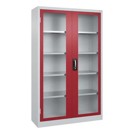 C+P Werkzeugschrank Acurado 89 1.200 x 1.950 x 400 mm (B x H x T) Farbe der Front: rubinrot Farbe des Korpus: lichtgrau