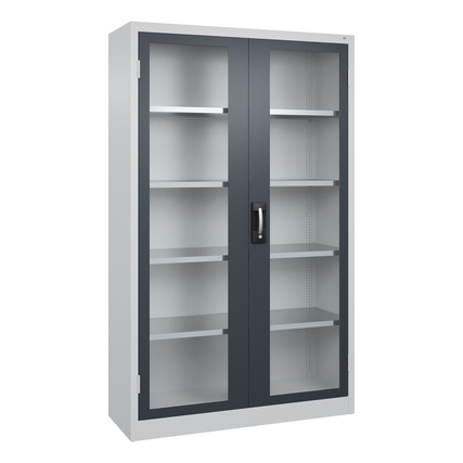 C+P Werkzeugschrank Acurado 89 1.200 x 1.950 x 400 mm (B x H x T) Farbe der Front: schwarzgrau Farbe des Korpus: lichtgrau