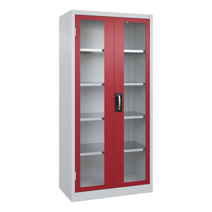C+P Werkzeugschrank Acurado 89 930 x 1.950 x 500 mm (B x H x T) Farbe der Front: rubinrot Farbe des Korpus: lichtgrau