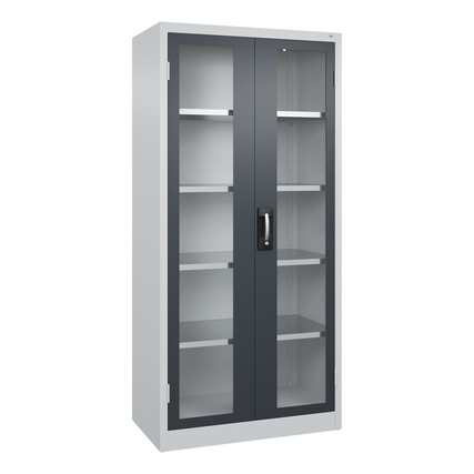 C+P Werkzeugschrank Acurado 89 930 x 1.950 x 500 mm (B x H x T) Farbe der Front: schwarzgrau Farbe des Korpus: lichtgrau