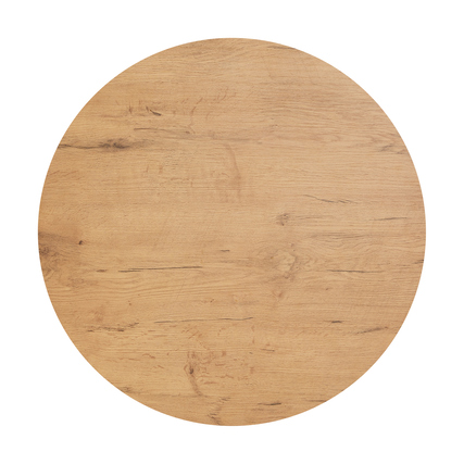 FEROS Tischplatte 120 x 1,2 cm (Ø x H) Hochdrucklaminat (HPL) teak