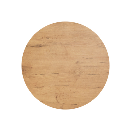FEROS Tischplatte 70 x 1,2 cm (Ø x H) Hochdrucklaminat (HPL) teak