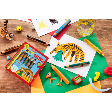STABILO® Buntstift woody 3 in 1 *Tiger Design* Produktbild pa_ohnedeko_1 XL