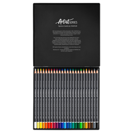 STAEDTLER® Aquarellstift Mars® Lumograph® colour aquarell 104 Metalletui 24 St./Pack. Produktbild pa_produktabbildung_2 XL