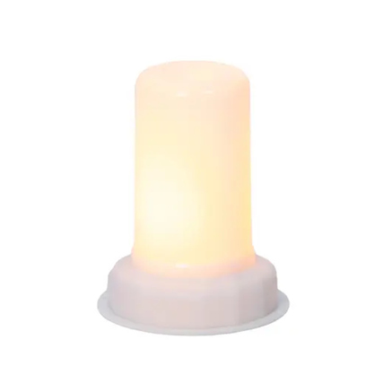 LUMINEO LED Kerze 7,5 x 9,5 cm (Ø x H) 72h Kunststoff weiß