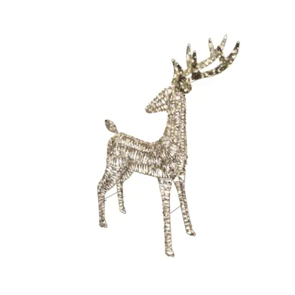 LUMINEO Lichtfigur Rentier Außenbereich 65 x 130 x 18 cm (B x H x T) LED 960 LEDs Netzbetrieb