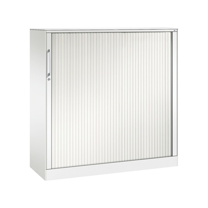 C+P Rollladenschrank Asisto 1.200 x 1.310 x 435 mm (B x H x T) 2 Fachböden verkehrsweiß verkehrsweiß