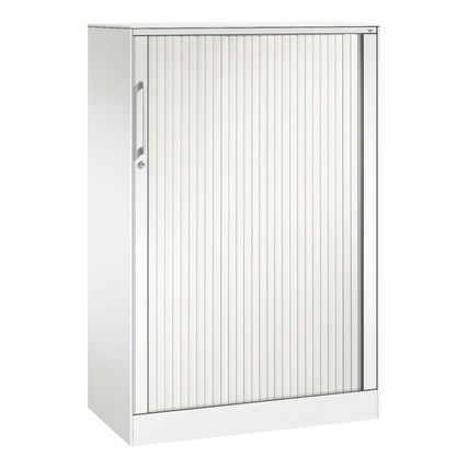 C+P Rollladenschrank Asisto 800 x 1.310 x 435 mm (B x H x T) 2 Fachböden verkehrsweiß verkehrsweiß