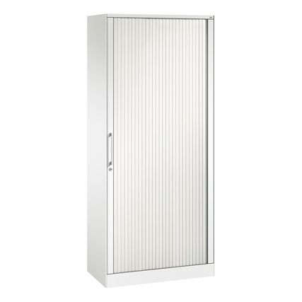 C+P Rollladenschrank Asisto 800 x 1.980 x 435 mm (B x H x T) 4 Fachböden verkehrsweiß verkehrsweiß