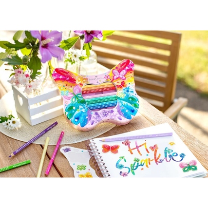 Faber-Castell Buntstift Sparkle Schmetterling Metalletui Produktbild pa_ohnedeko_2 XL