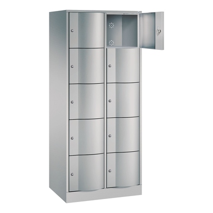 C+P Schließfachschrank Resisto 772 x 1.950 x 540 mm (B x H x T) 10 Fächer weißaluminium Produktbild pa_produktabbildung_2 XL