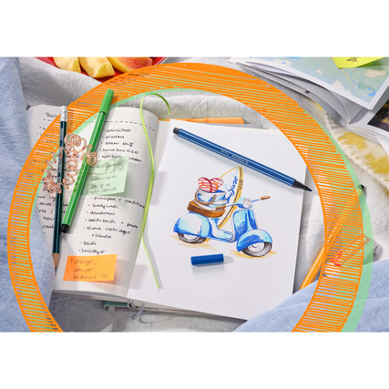 STABILO® Fasermaler Pen 68 karminrot Produktbild pa_ohnedeko_1 XL