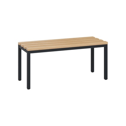 C+P Umkleidebank Solid 1.000 x 450 x 358 mm (B x H x T) 375kg Holz schwarzgrau