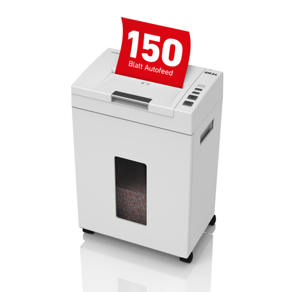 IDEAL Aktenvernichter Shredcat 8291 CC P-4 Papier, Heftklammern, Kreditkarten Partikelschnitt hellgrau