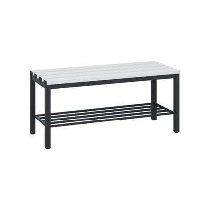 C+P Umkleidebank Solid 1.000 x 450 x 358 mm (B x H x T) 375kg Kunststoff schwarzgrau