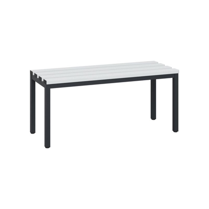 C+P Umkleidebank Solid 1.000 x 450 x 358 mm (B x H x T) 375kg Kunststoff schwarzgrau