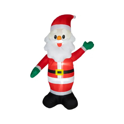 LUMINEO Dekorationsfigur aufblasbar Weihnachtsmann Außenbereich 160 x 80 x 245 cm (B x H x T) kaltweiß Netzbetrieb Polyester