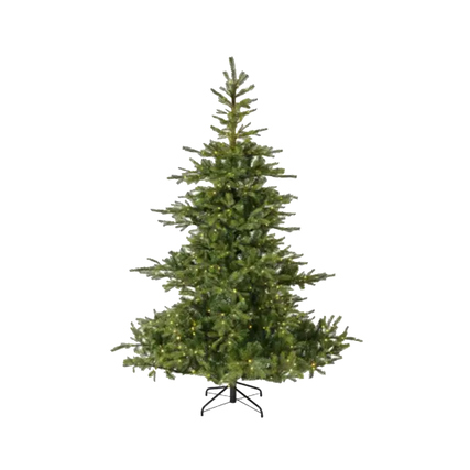 EVERLANDS Weihnachtsbaum Grandis Fir 111 x 150 cm (Ø x H) 38 Zweige 1.038 Spitzen mit Beleuchtung 5,2kg Polyethylen/PVC