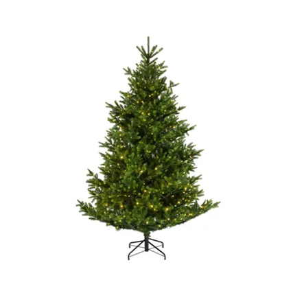 EVERLANDS Weihnachtsbaum Nordmann Tanne 130 x 180 cm (Ø x H) 42 Zweige 2.599 Spitzen mit Beleuchtung 9,8kg Polyethylen/PVC