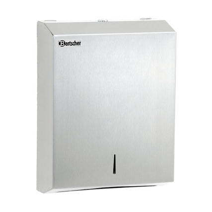 Bartscher Handtuchspender ILZF10 Interfold-Falz / W-Falz, Z/Z-Falz / V-Falz, C-Falz 28,5 x 37 x 10 cm (B x H x T) Stahl, gebürstet chrom