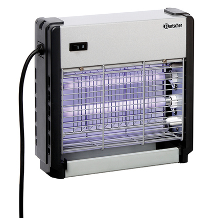 Bartscher Insektenvernichter IV-22 Leuchtstoffröhre UV-A 8m² 2 x 6W 220-240V Netzbetrieb inkl. Kette schwarz/silber