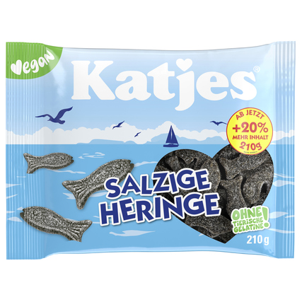Katjes Lakritz Salzige Heringe 210 g/Pack.