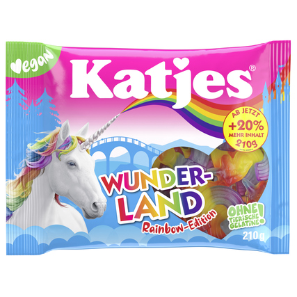 Katjes Fruchtgummi Wunderland Rainbow 210 g/Pack.