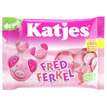 Katjes Fruchtgummi Fred Ferkel 210 g/Pack.