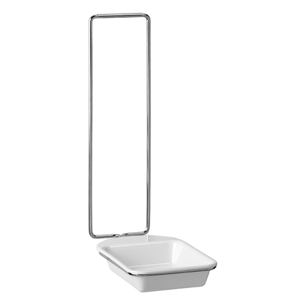 Bartscher Auffangschale PS 14,7 x 37,7 x 28,5 cm (B x H x T) Edelstahl/Polypropylen silber/weiß