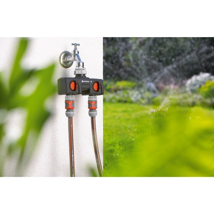 GARDENA Zubehör Wasserschlauch 2-Wege-Verteiler Produktbild pa_ohnedeko_2 XL