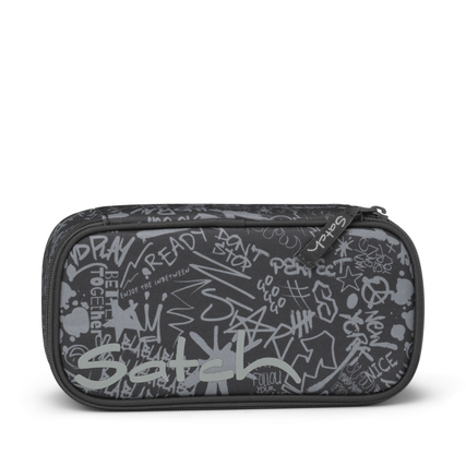 Satch Schlampermäppchen 22 x 6 x 10 cm (B x H x T) Reißverschluss inkl. Geometriedreieck PET, 100 % recycelt grau Street Ink