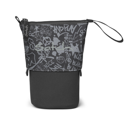 Satch Schlampermäppchen Pencil Slider 13,5 x 18 x 6,5 cm (B x H x T) Reißverschluss Nylon, 100 % recycelt grau Street Ink