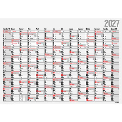 Glocken Plakatkalender 2027 98 x 68 cm (B x H) 14 Monate/1 Seite Karton