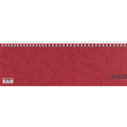 Glocken Querkalender 2027 1 Woche/1 Seite Karton rot
