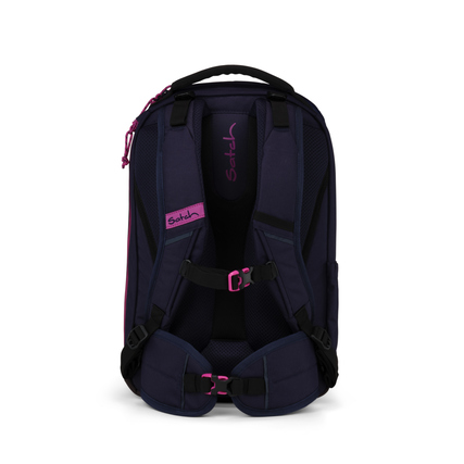 Satch Schulrucksack in Urban Pink Blue mit ergonomischem Rücken und verstellbaren Tragegurten.