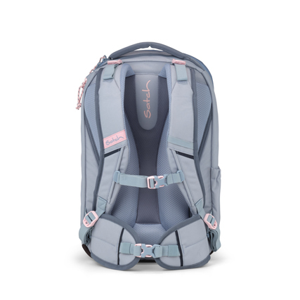 Satch Schulrucksack con:next Urban Rose Blue in sportlichem Design mit gepolsterten Schulterriemen.