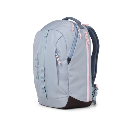 Satch Schulrucksack in Urban Rose Blue, seitliche Ansicht mit sportlichem Design.