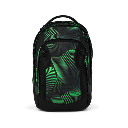 Satch Schulrucksack Match Plus 27 x 45 x 27 cm (B x H x T) Polyester, 100 % recycelt grün/schwarz Seismic Green