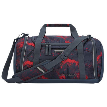 COOCAZOO Sporttasche 42 x 21 x 20 cm (B x H x T) Reißverschluss reflektierend ein Hauptfach, eine Nasswäschefach/Schuhfach, eine Seitentasche Polyester mehrfarbig Broken Black