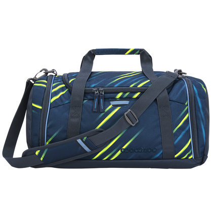 COOCAZOO Sporttasche 42 x 21 x 20 cm (B x H x T) Reißverschluss reflektierend ein Hauptfach, eine Nasswäschefach/Schuhfach, eine Seitentasche Polyester mehrfarbig Fast Lime